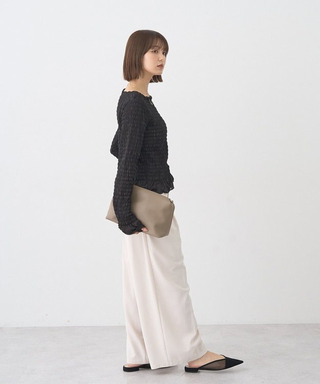 earth music&ecology シャーリングメロープルオーバー Black