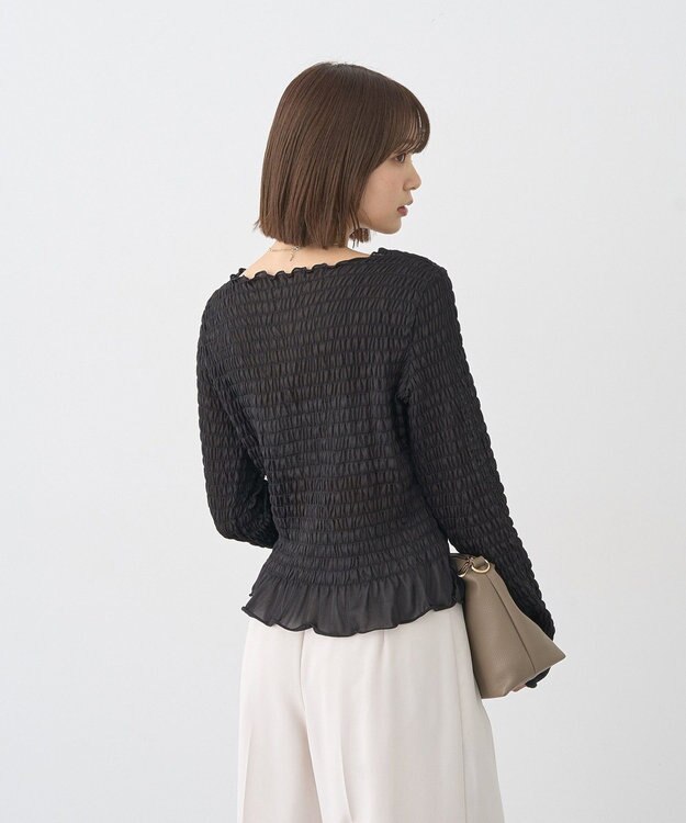 earth music&ecology シャーリングメロープルオーバー Black