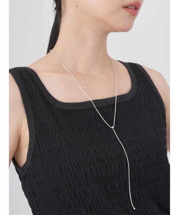 earth music&ecology シャーリングタンクトップ Black