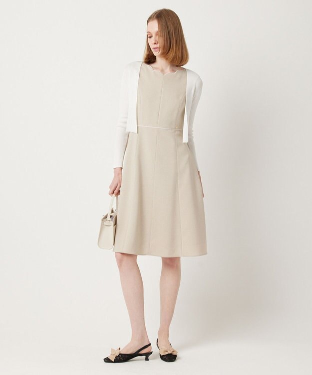 TOCCA 【大人百花掲載】【洗える！】AFTERNOON ドレス ベージュ系