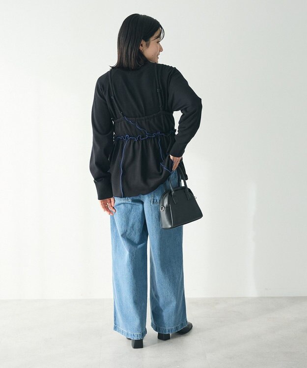 CRAFT STANDARD BOUTIQUE 配色メローキャミトップス Oatmeal