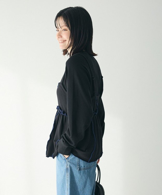 CRAFT STANDARD BOUTIQUE 配色メローキャミトップス Oatmeal