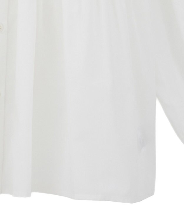 earth music&ecology 【コットン混】レース襟フレアヘムブラウス Off White