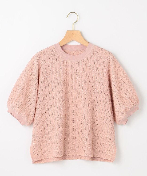 組曲 S レーシージャージーニットライク カットソー ピンク系