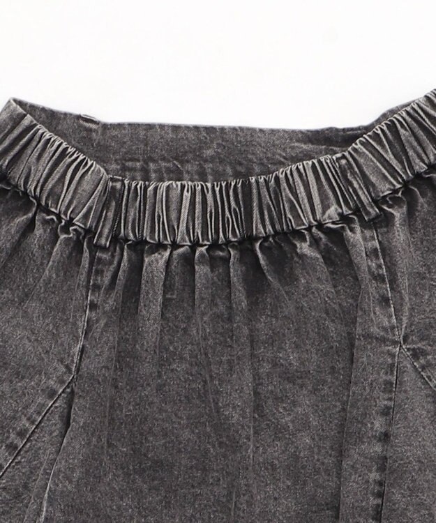 WEGO 【ウエストゴム】イレヘムデニムミニスカート デニムブラックソノタ