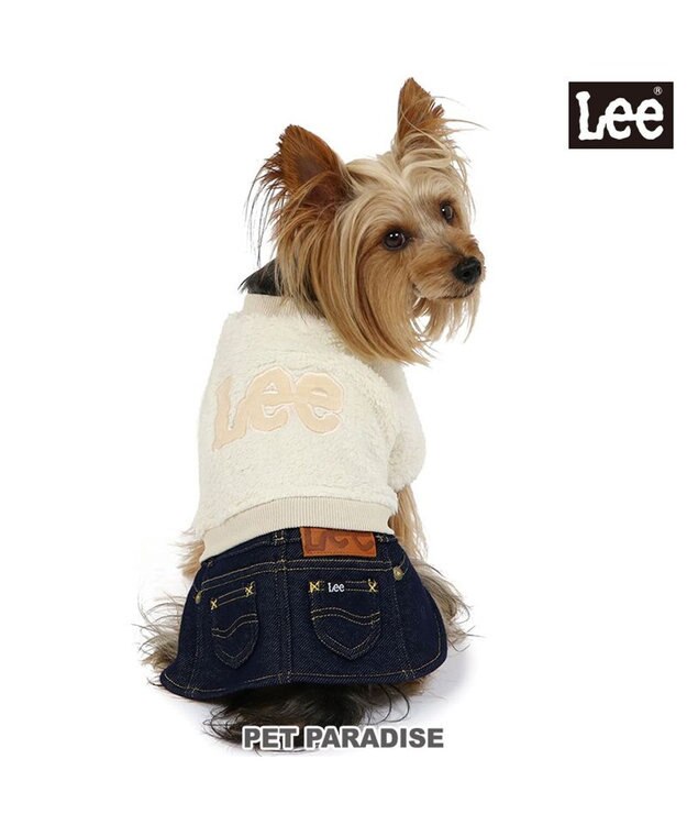 PET PARADISE Ｌｅｅ フリース スカートつなぎ小型犬 白~オフホワイト