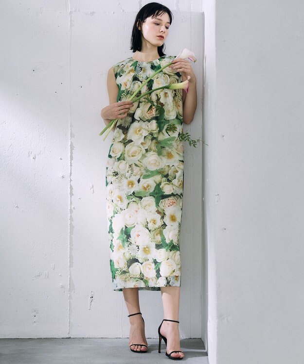 自由区 【カトリエムブーケ】Le bouquet de Laurent ブーケモチーフドレス ブーケ柄