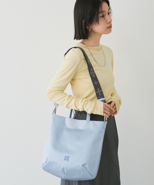 russet スリム2WAYトートバッグ <クラウズナイロン>(CE-1501-WEB) L.Blue