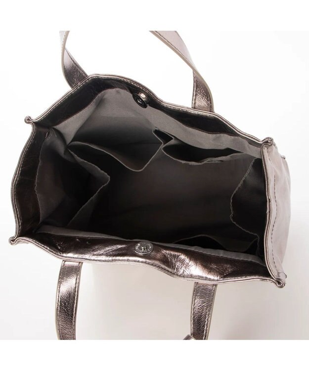 UNBILLION カシュカシュ cachecache / ソフトメタリックショッパートートS ダークシルバー