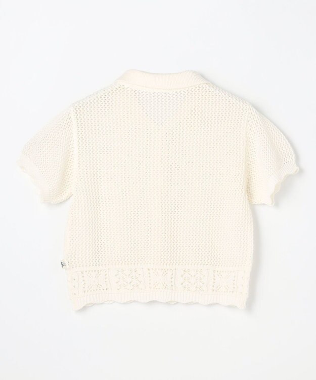 組曲 KIDS 【S-Lサイズ】クロッシェライク　カーディガン オフホワイト