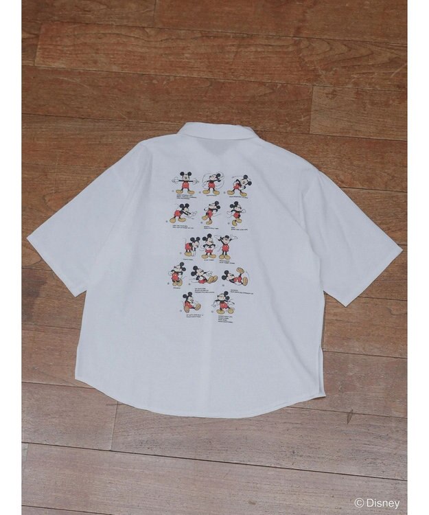 Green Parks ミッキーフレンド／体操プリント半袖シャツⅡ White
