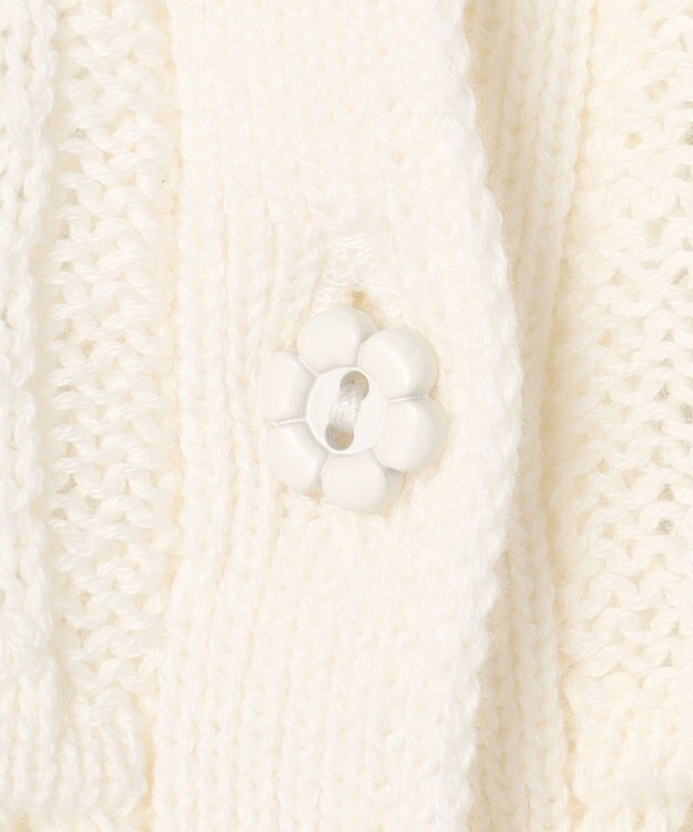 組曲 KIDS 【S-Lサイズ】クロッシェライク　カーディガン オフホワイト