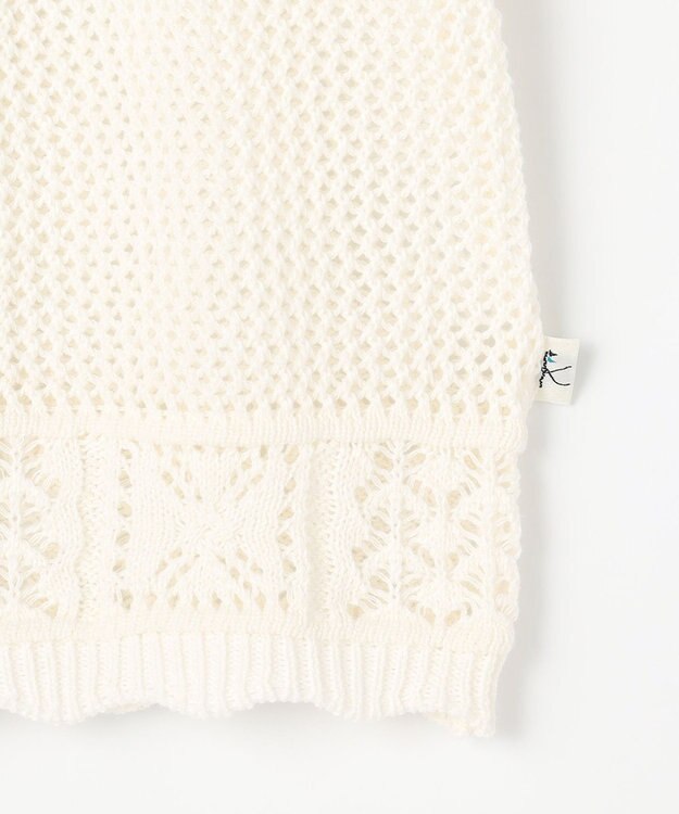 組曲 KIDS 【S-Lサイズ】クロッシェライク　カーディガン オフホワイト