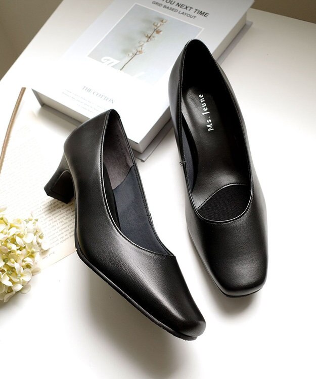 Pointer 日本製 本革プレーンパンプス ブラック