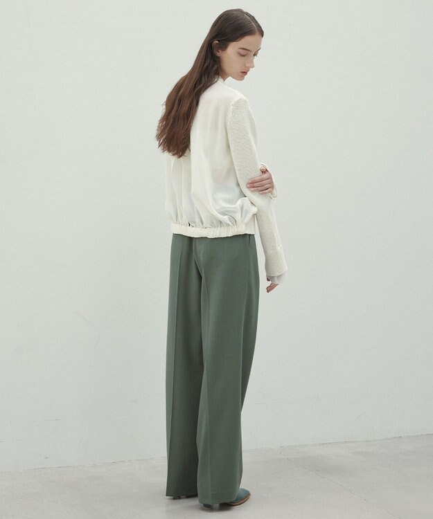 BEIGE， 【洗える・CLUEL 4月号掲載】COMFREY / オーガニックコットンクルーネックニット Meringue