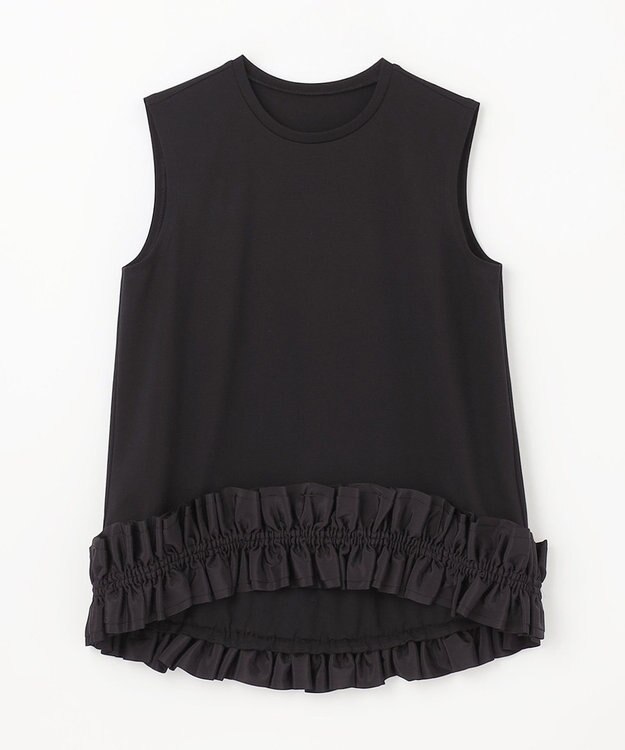 GRACE CONTINENTAL ヘムフリルカットトップ ブラック