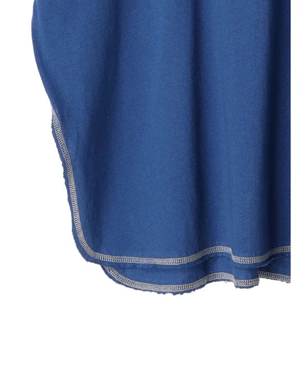 earth music&ecology 配色ステッチチュニックＴ Blue