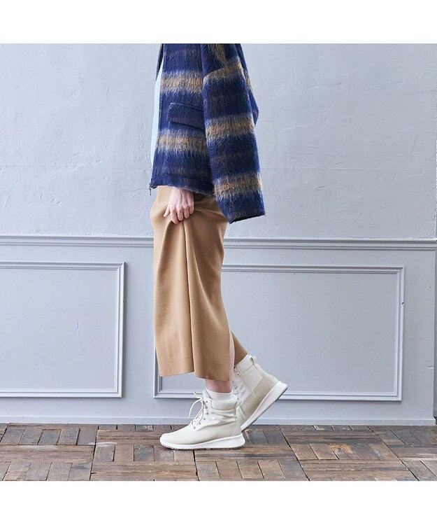 ing <ing>【レイン・スノー対応】レースアップスニーカーブーツ アイボリー