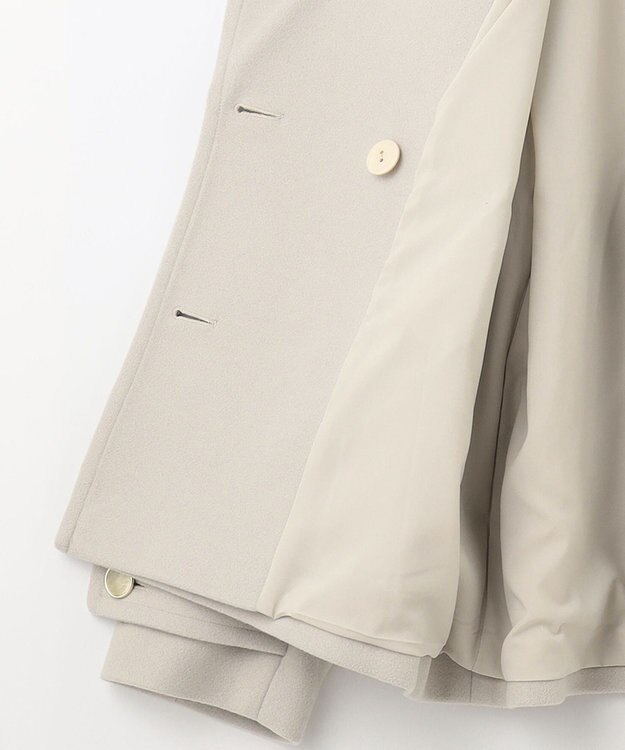 ANY SIS S 【セットアップ可】メルトンライク ピーコート アイボリーベージュ