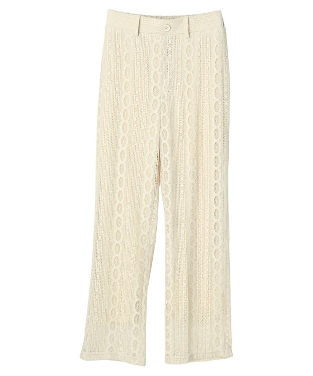 earth music&ecology フラワーレースパンツ Ivory