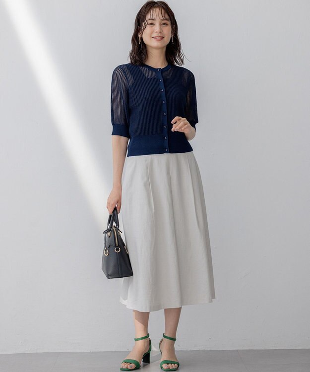 組曲 リネンレーヨン スカート グレージュ系