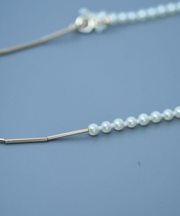 monshiro 【2WAY】ユキヤナギロング ネックレス ホワイト×ゴールド