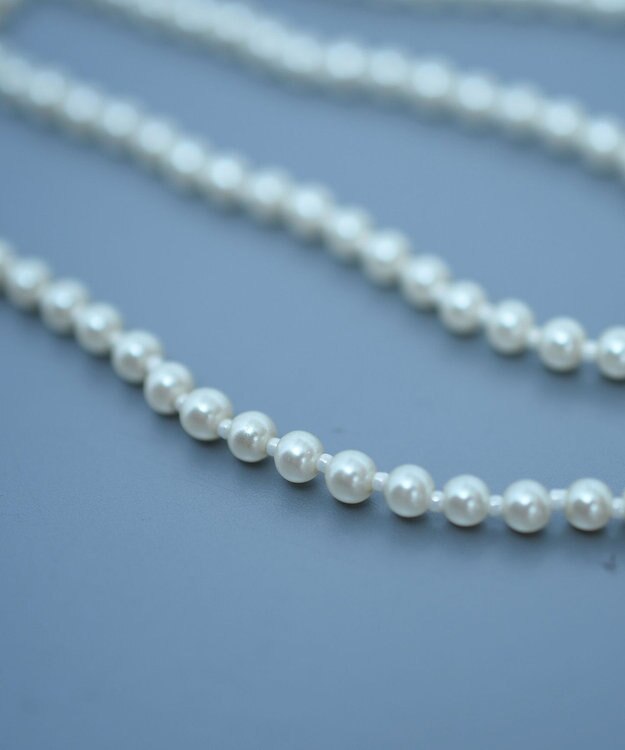 monshiro 【2WAY】ユキヤナギロング ネックレス ホワイト×ゴールド