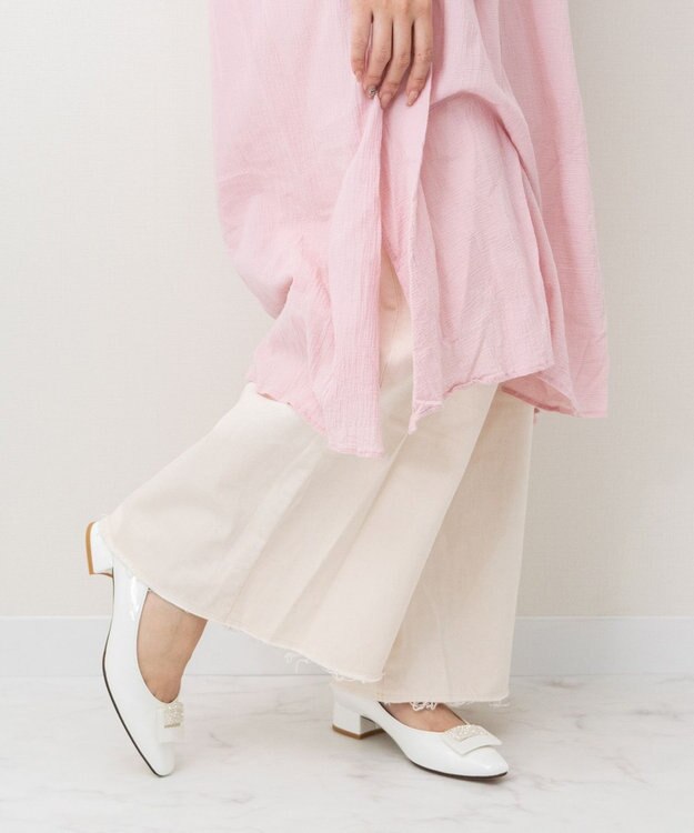 Bridget Birkin 【Bridget Birkin】グリッターパーツパンプス ホワイトエナメル