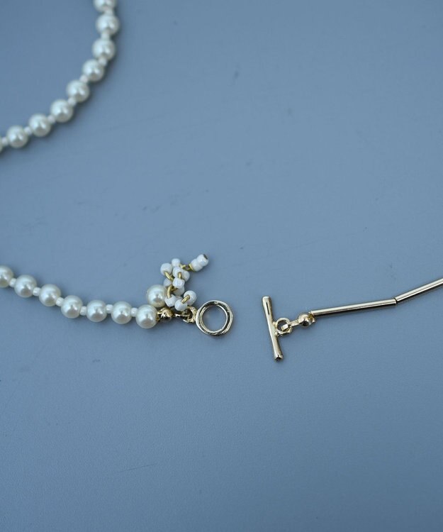 monshiro 【2WAY】ユキヤナギロング ネックレス ホワイト×ゴールド