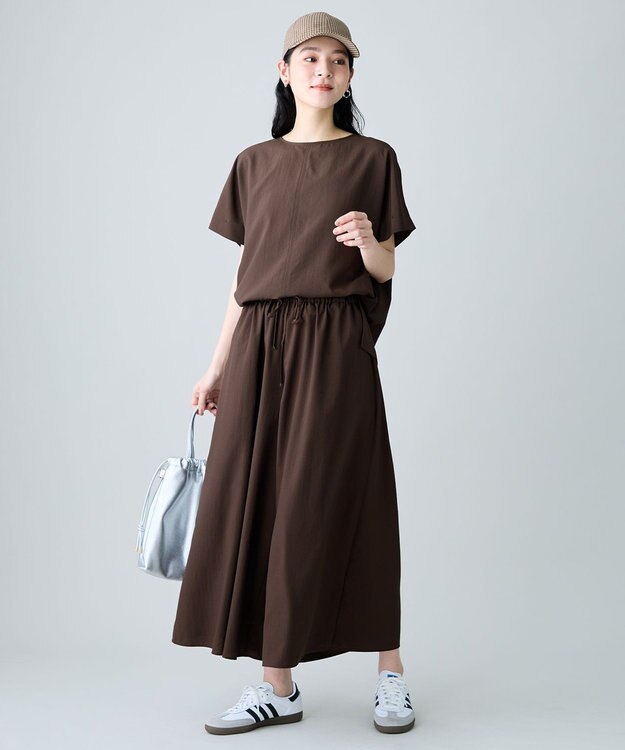 ANY 楽映えドルマンスリーブブラウス（セットアップ着用可） ブラウン