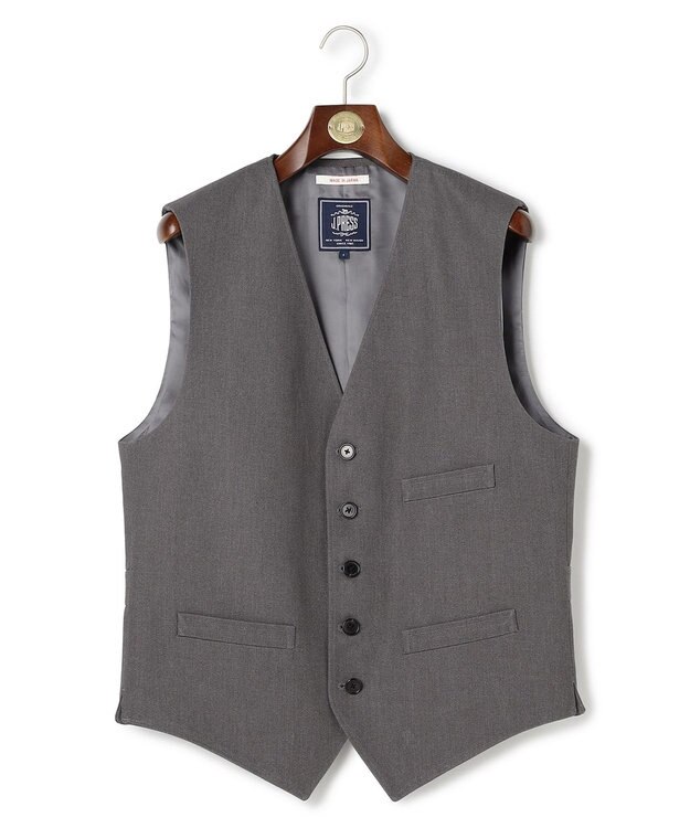 J.PRESS MEN 【J.PRESS ORIGINALS】Cotton Polyester Drill Over Odd Vest / Japan Made ライトグレー系