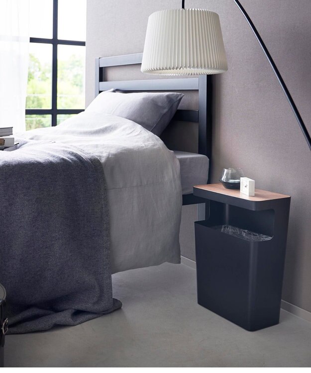 tower 天板付きトラッシュカン リン 角型 ブラウン ブラウン