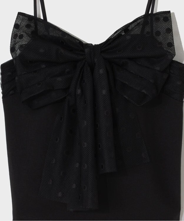 GRACE CONTINENTAL ドットボウタイキャミ ブラック