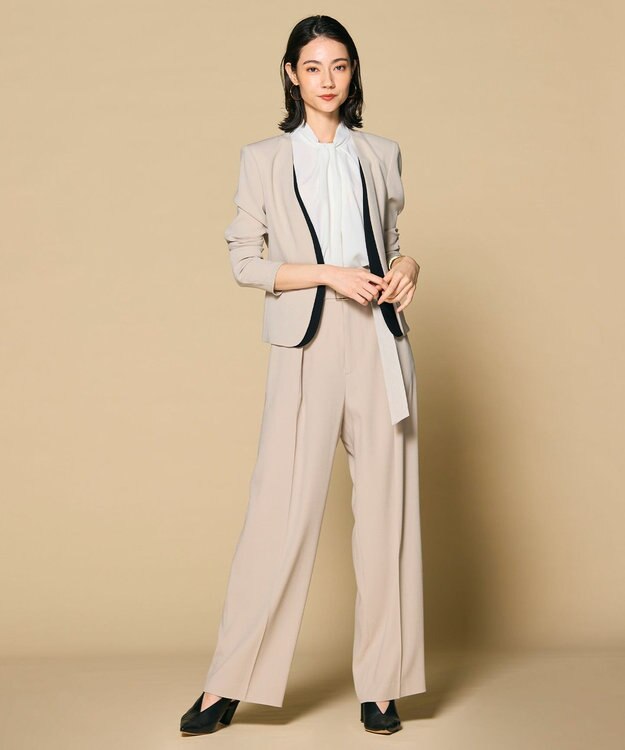 BEIGE， 【洗える・L-size】CINDY / ワイドパンツ Sand