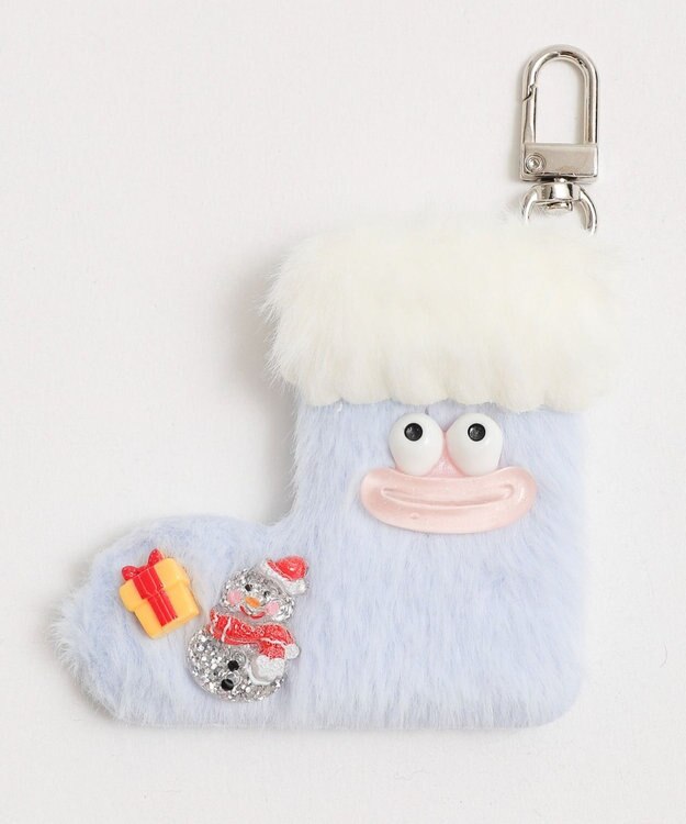 WEGO メリーメリーくつしたモンスターぬいぐるみキーホルダー サックス