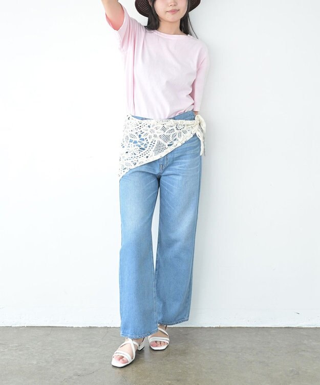 Pointer 日本製 本革ラインストラップサンダル オフホワイト