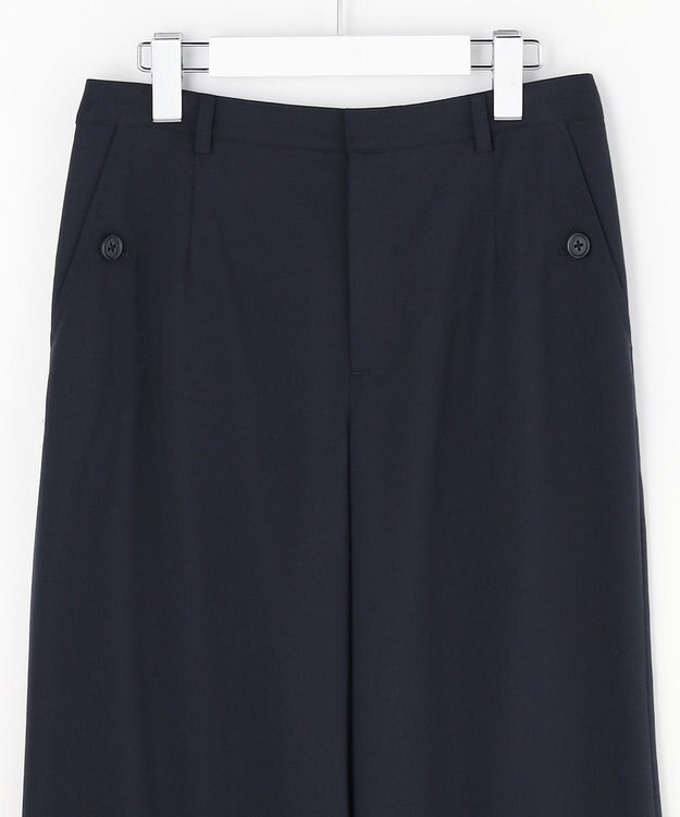 J.PRESS LADIES S トロピカルストレッチ ワイド パンツ ネイビー系