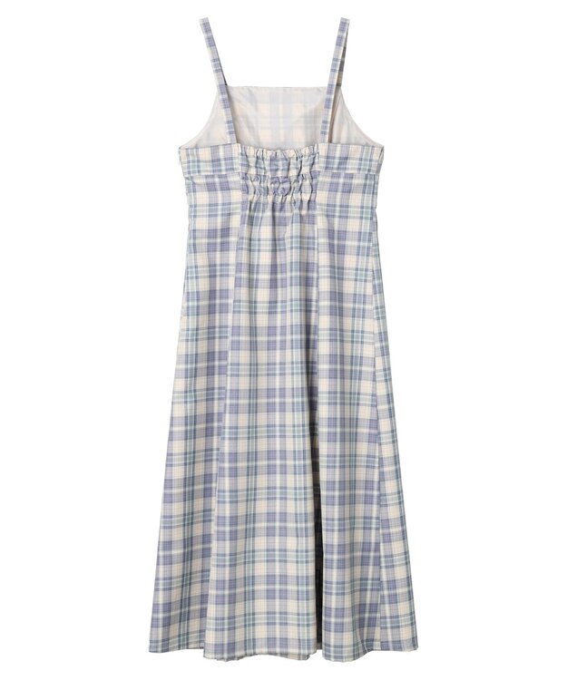 earth music&ecology ＣＨＥＣＫハイウエストフレアジャンスカ Check Blue