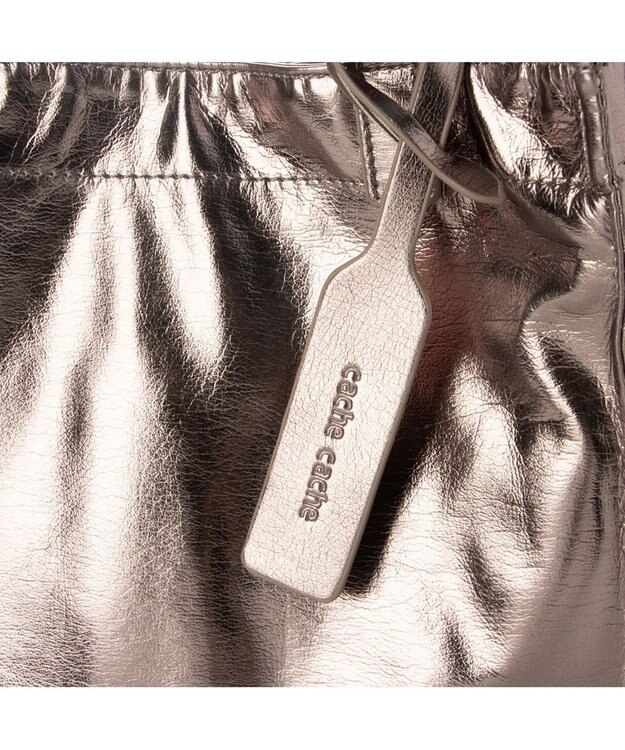 UNBILLION カシュカシュ cachecache / ソフトメタリックショッパートートS ダークシルバー