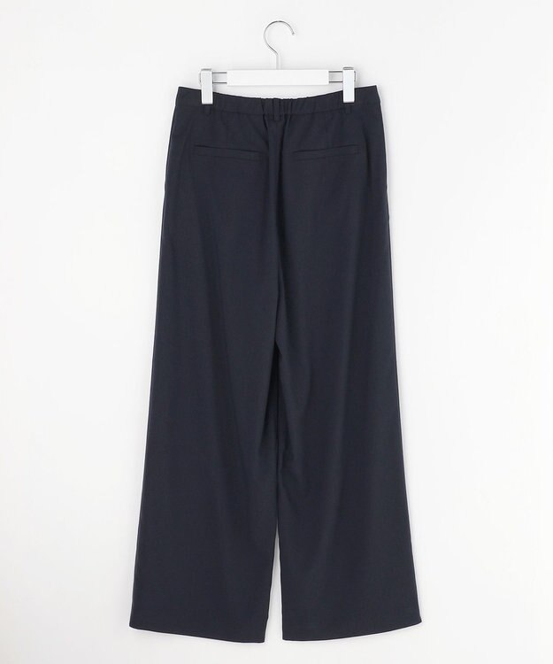 J.PRESS LADIES S トロピカルストレッチ ワイド パンツ ネイビー系