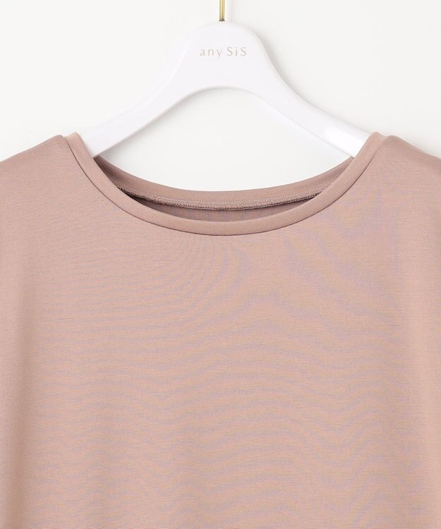 ANY SIS 【美人百花6月号掲載】2SETシアーシャツ×ワンピース セット モカピンク×モカピンク