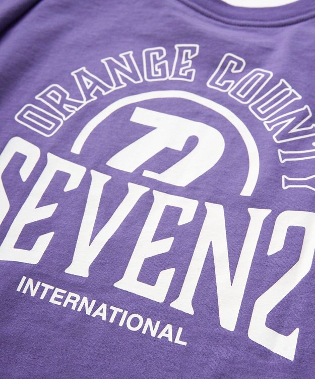 OP／FILA 【SEVEN2】バックプリントデザイン半袖Tシャツ パープル