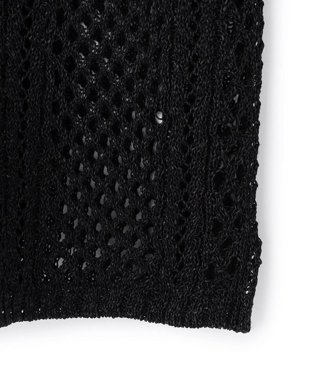 BEIGE， ATACAM / パターンメッシュ ハーフニット Black