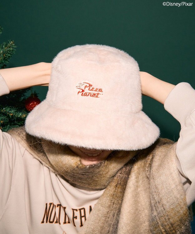 AMERICAN HOLIC 【PIZZA PLANET】バケットハット Light Beige
