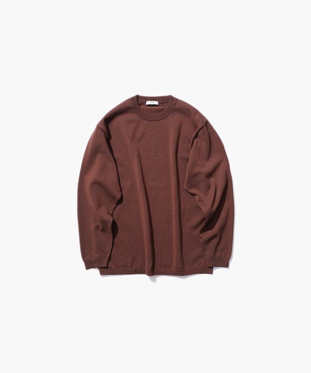 ATON NATURAL DYED ORGANIC | クルーネックセーター - UNISEX BROWN