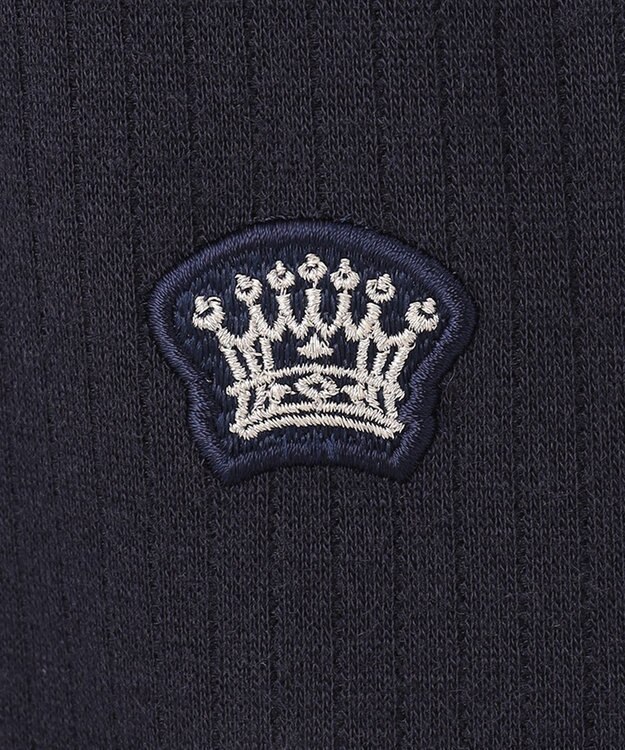 23区GOLF 【WOMEN】【日本製】クレリックカラー 長袖シャツ ネイビー系