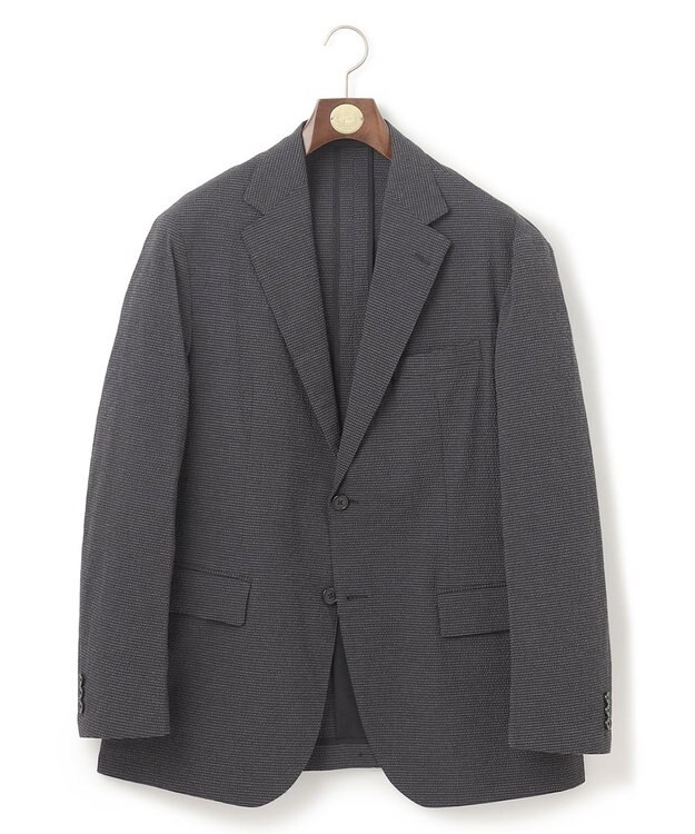 J.PRESS MEN 【KING SIZE】【セットアップ対応 / ウォッシャブル】トラベラーズシアサッカージャケット グレー系8