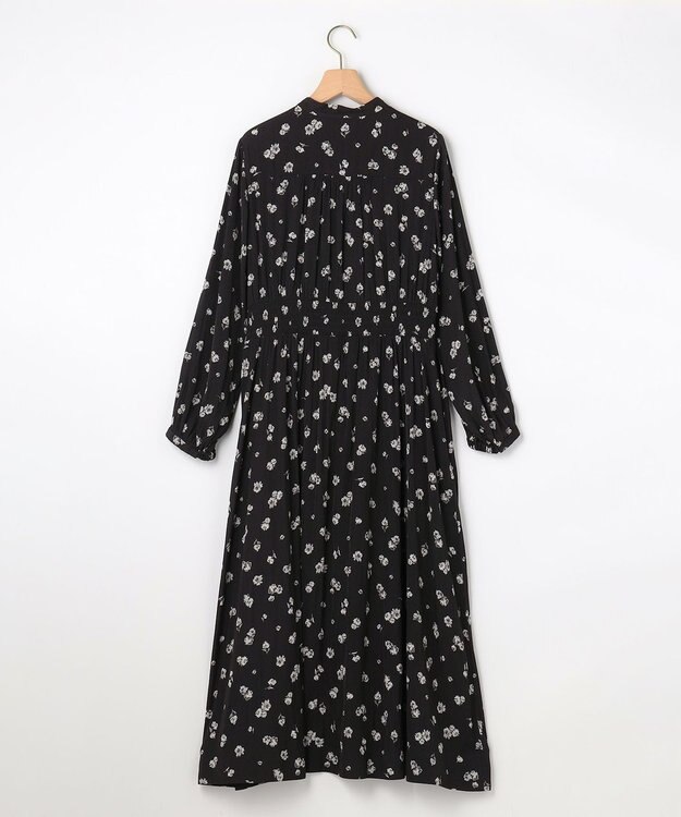 組曲 L ギャザーライトデシンボウタイ付き ワンピース ブラック系5