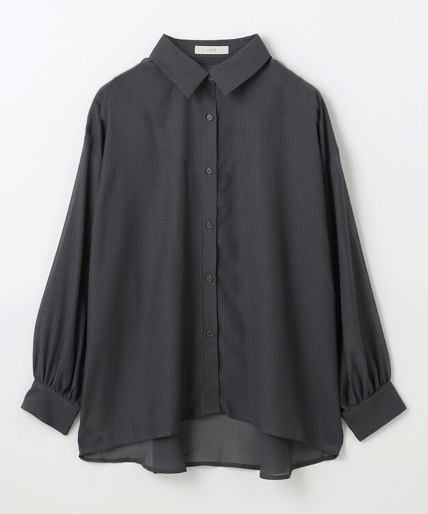 ANY L 【洗濯機可】シアーシャツ チャコール