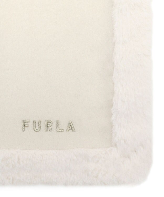 MOONBAT 【WEB限定】FURLA ファートリミングウールマフラー オフホワイト